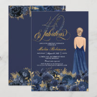 Forty & Fabulous Sapphire Blue & Gold Birthday