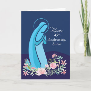 Forty Fifth 45th Anniversary of Religious Life Nun Card