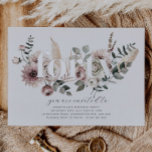 Forty Florals - 40th Birthday - Silver<br><div class="desc">Modern watercolour florals and boho leaves with the word 'forty' in real silver foil. Perfect for your Birthday party!</div>