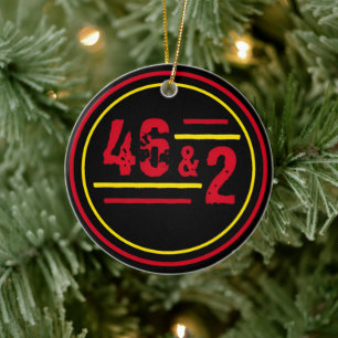 Forty Six & 2 Evolution Ceramic Ornament