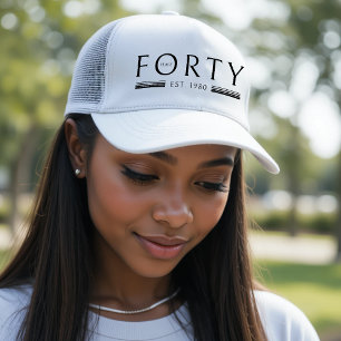 Forty Years 40th Birthday Trucker Hat