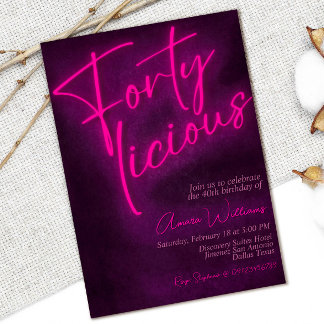 Fortylicious 40th Birthday Invitation