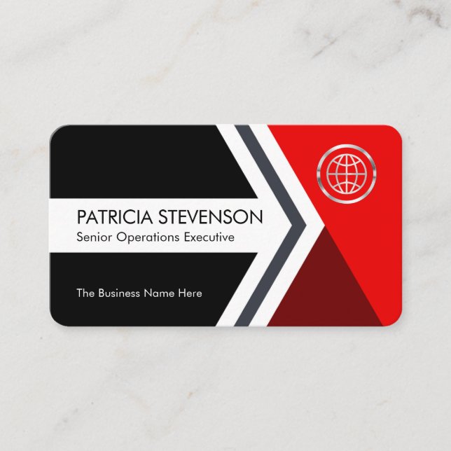 Forward Moving Arrowhead To Success Business Card (Front)