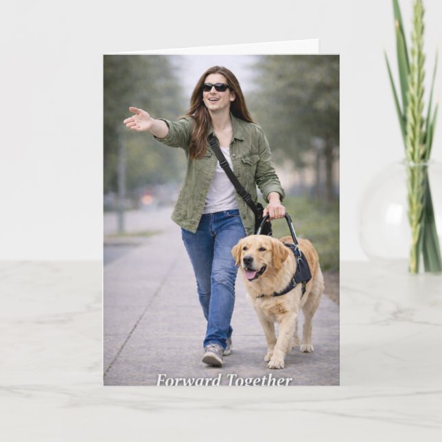 Forward Together Guide Dog Graduation Card (Front)