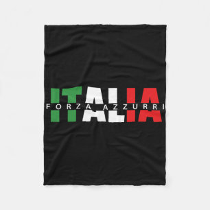 Forza Azzurri Italia Calcio Soccer Amichevole Part Fleece Blanket