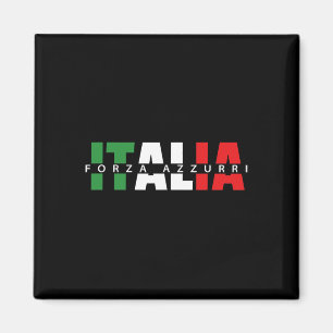 Forza Azzurri Italia Calcio Soccer Amichevole Part Magnet