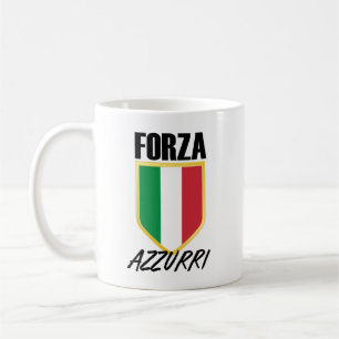Forza Azzurri Italy Flag Soccer Coffee Mug