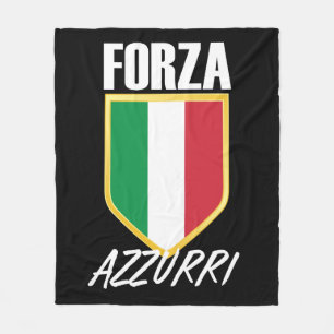 Forza Azzurri Italy Flag Soccer Fleece Blanket