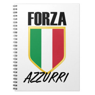 Forza Azzurri Italy Flag Soccer Notebook