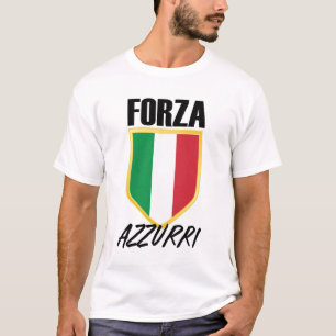 Forza Azzurri Italy Flag Soccer T-Shirt
