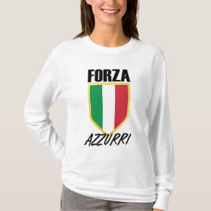 Forza Azzurri Italy Flag Soccer T-Shirt