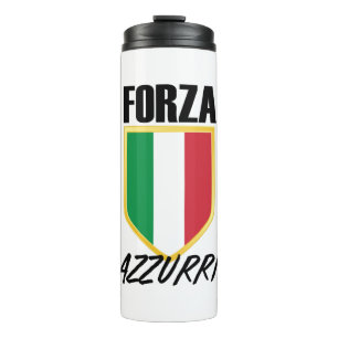 Forza Azzurri Italy Flag Soccer Thermal Tumbler