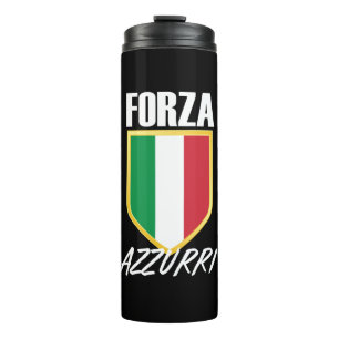 Forza Azzurri Italy Flag Soccer Thermal Tumbler