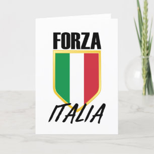 Forza Italia Italy Flag Soccer Holiday Card
