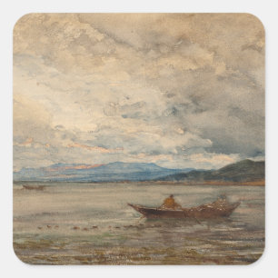Fos, Environs De Martigues – Félix Ziem Square Sticker