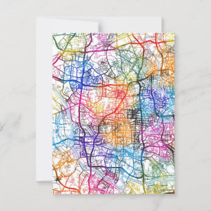 Foshan China City Map Postcard