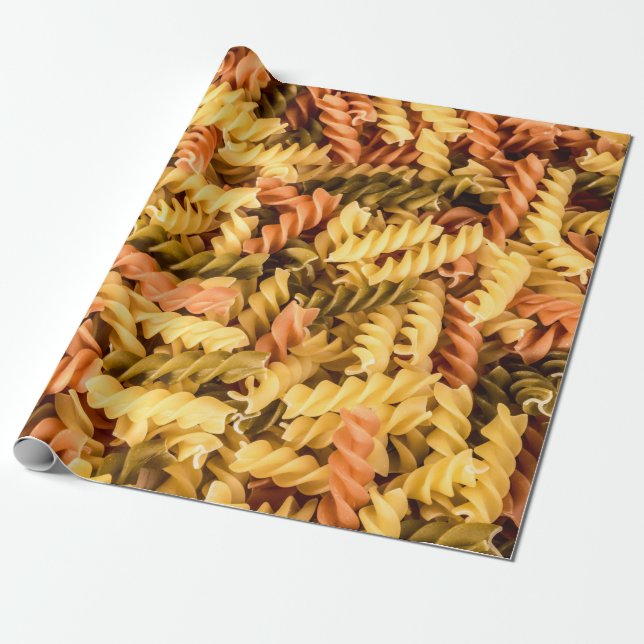 Fosilli Pasta Wrapping Paper (Unrolled)