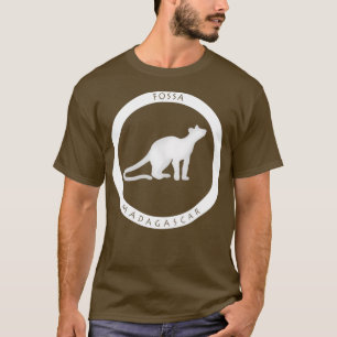 Fossa Madagaswildlife white print T-Shirt