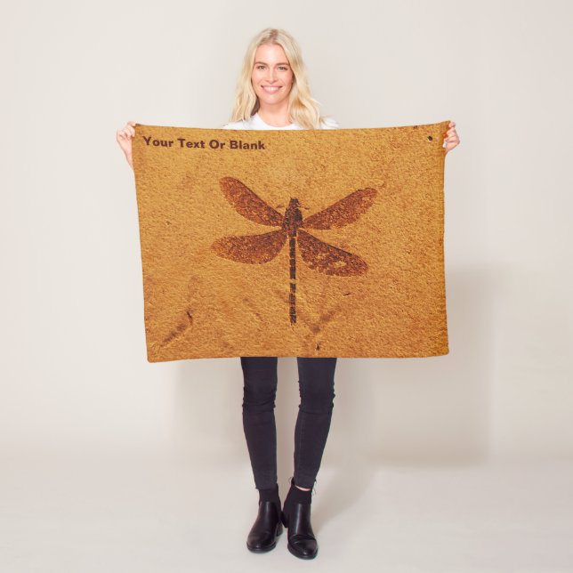 Fossil Dragonfly Fleece Blanket (In Situ)