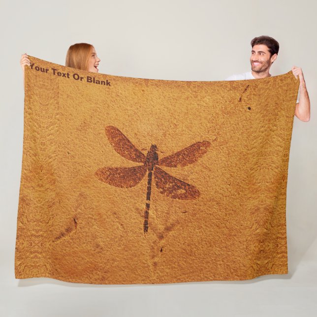 Fossil Dragonfly Fleece Blanket (In Situ)