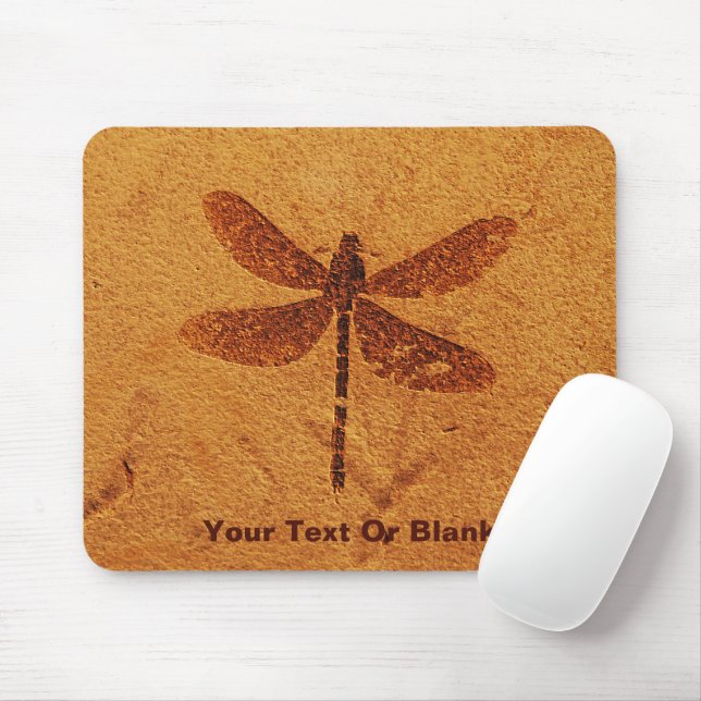 Fossil Dragonfly Mouse Pad (With Mouse)