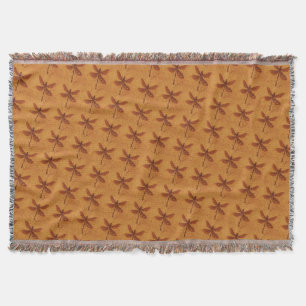 Fossil Dragonfly Throw Blanket