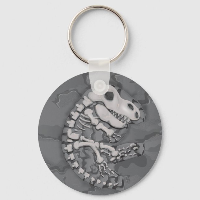 Fossil encased in rock key ring (Front)