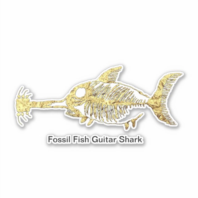 Fossil Fish Guitar Shark (Front)