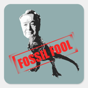 Fossil Fool Square Sticker