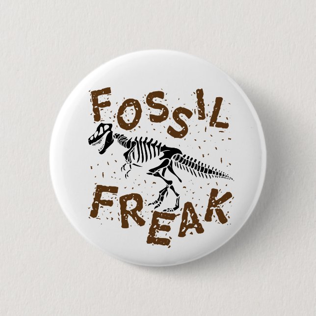 Fossil Freak Paleontology Dinosaur Bones 6 Cm Round Badge (Front)