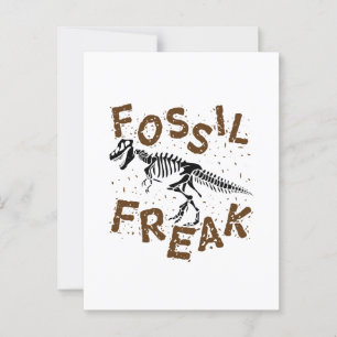 Fossil Freak Paleontology Dinosaur Bones Postcard