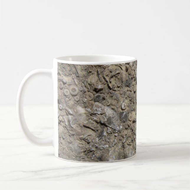 Fossil Hash Limestone Print Coffee Mug (Left)