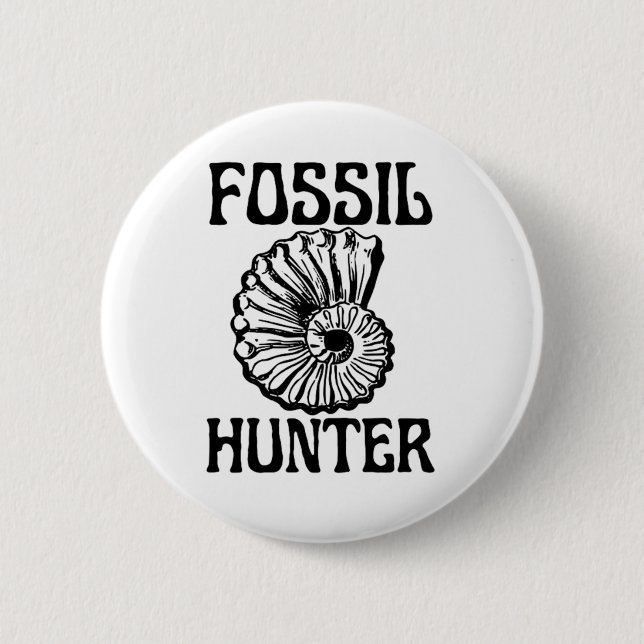 Fossil Hunter 6 Cm Round Badge (Front)