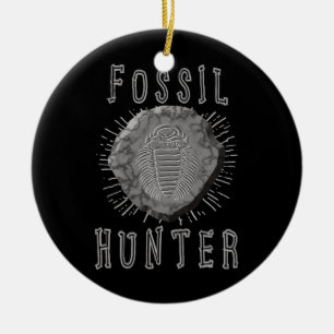 Fossil Hunter Fossil Hunting Paleontologist Ceramic Ornament
