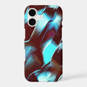 Fossil or metal carved, in brown to cyan gradient