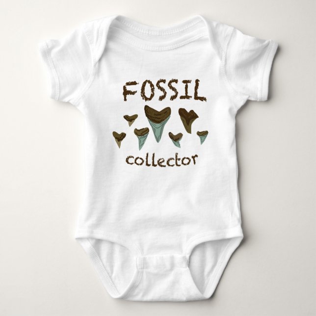 Fossil Shark Teeth Baby Bodysuit (Front)