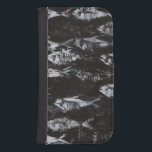 Fossil White Fish on Black Background Samsung S4 Wallet Case<br><div class="desc">This fossil-inspired image is perfect for your fish collection. This image is simple as it only includes two colours:black and white. Choose this artprint today on your product.</div>