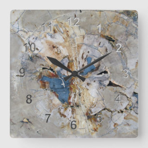 Fossil Wood Square Wall Clock