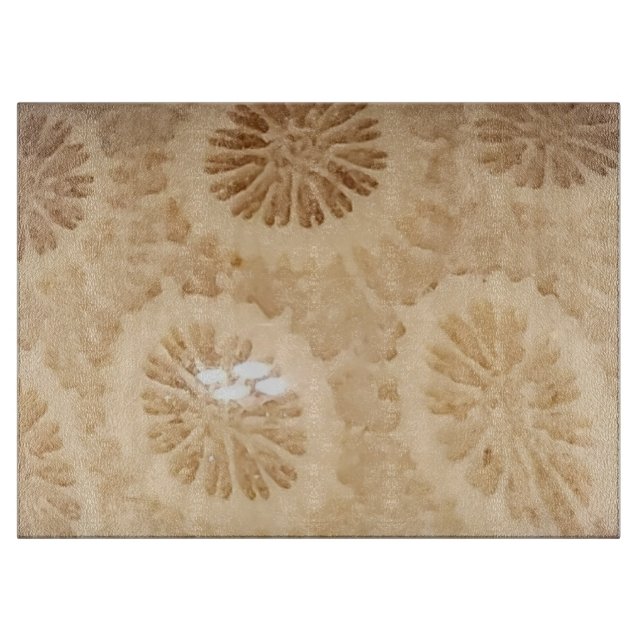 Fossilised Coral Print Cutting Board (Front)