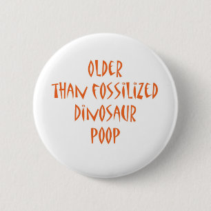 Fossilised Dinosaur Poop 6 Cm Round Badge