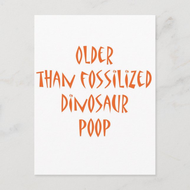 Fossilised Dinosaur Poop Postcard (Front)