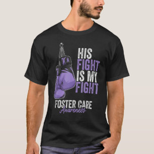 Foster Care Awareness Month Boxing Gloves Lavender T-Shirt
