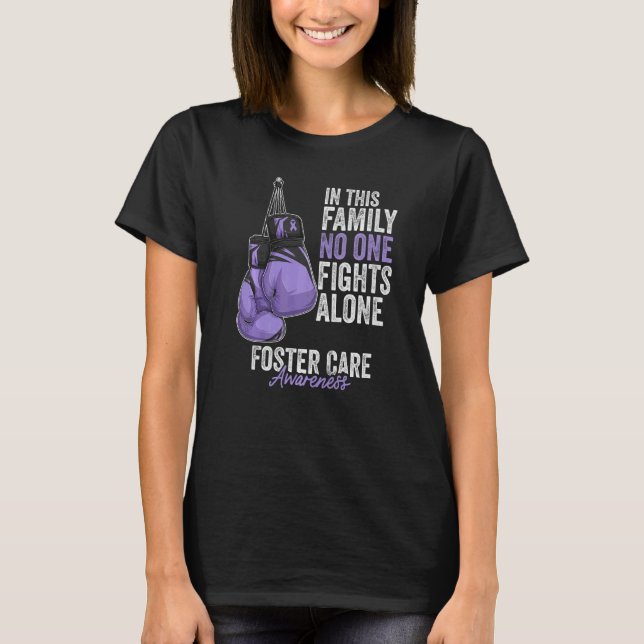 Foster Care Awareness Month Boxing Gloves Lavender T-Shirt (Front)