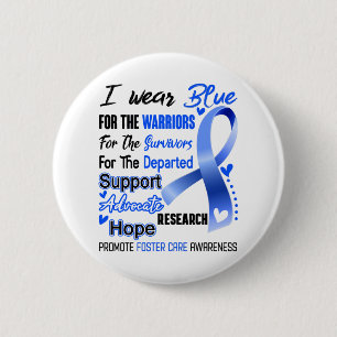 Foster Care Awareness Month Ribbon Gifts 6 Cm Round Badge