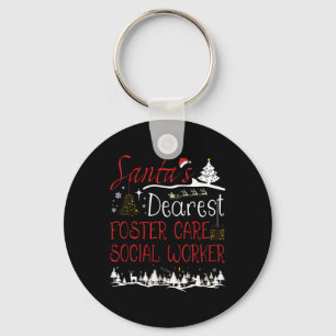 Foster Care Social Worker Xmas Job Cute Christmas Key Ring