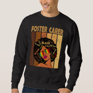 Foster Carer Afro African American Women Black His Sweatshirt