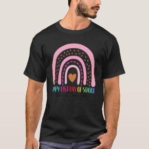 Foster Carer Happy Last Day School Rainbow T-Shirt