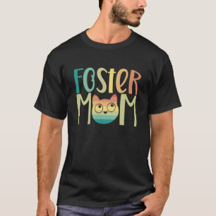 Foster Cat Mum Retro Cat Mum Best Cat Mum Vintage T-Shirt