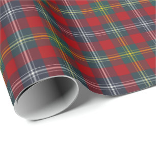 Foster Clan Modern Tartan Wrapping Paper