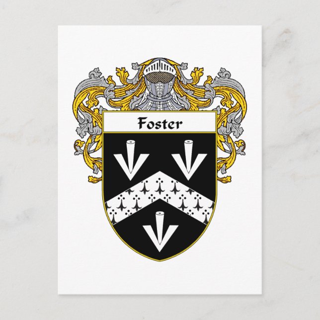 Foster Coat of Arms (Mantled) Postcard (Front)